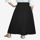 Denim Inset Maxi Skirt image number null