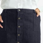 True Fit Button-Front Midi Skirt image number null