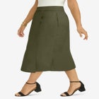 Chino Faux Wrap Skirt image number null