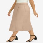 Chino Faux Wrap Skirt image number null