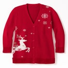 Holiday Motif Cardigan Sweater image number 3