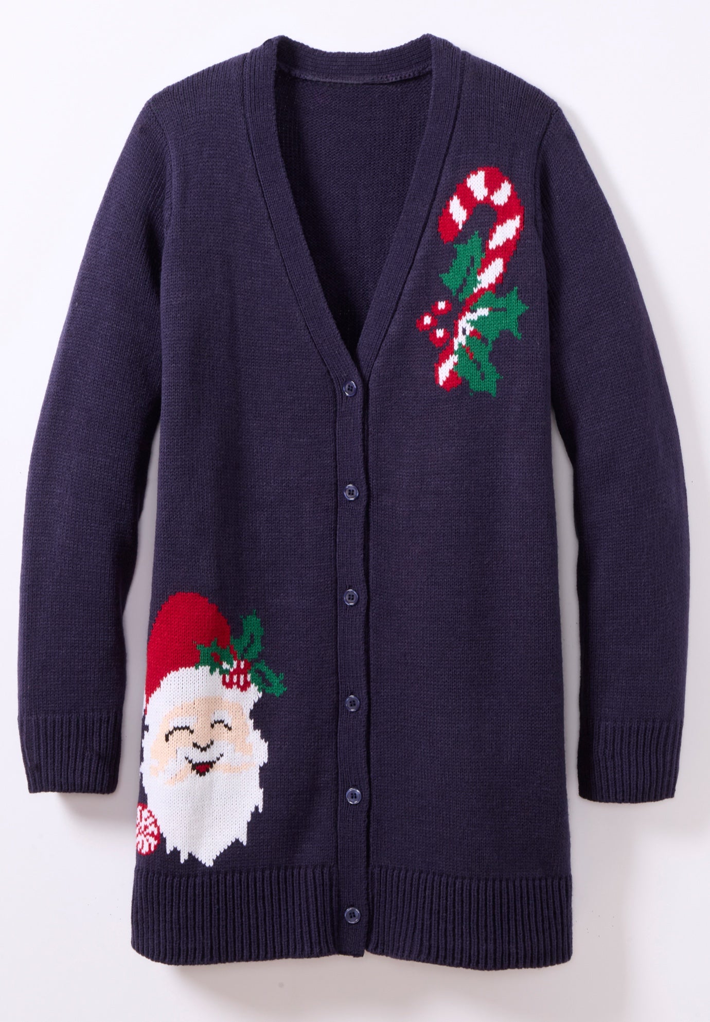 Holiday Motif Cardigan Sweater image number 4