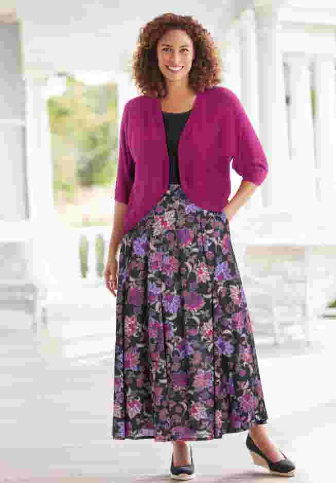 Rib Trim Cardigan Shrug image number 8
