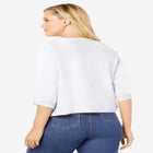 Rib Trim Cardigan Shrug image number null