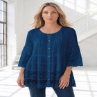 Lace Illusion Blouse image number null