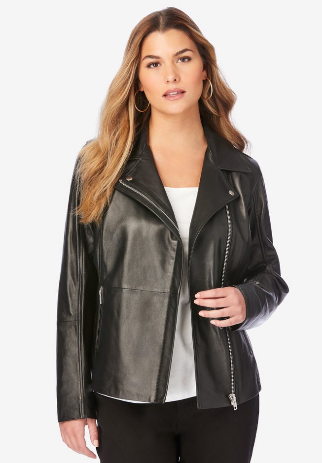 Plus Size Moto Leather Jacket image number 0