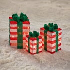 Pre-Lit Gift Boxes, Set of 3 image number null