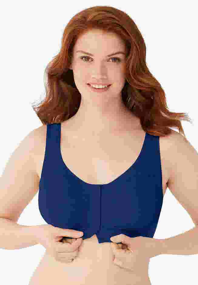 Wireless Cotton Snap Front Bra image number 0