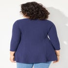 Waffle Knit Lace Trim Tunic image number null