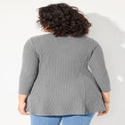 Waffle Knit Lace Trim Tunic image number null