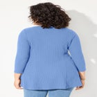 Waffle Knit Lace Trim Tunic image number null