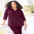 Embroidered Pintuck Tunic image number null