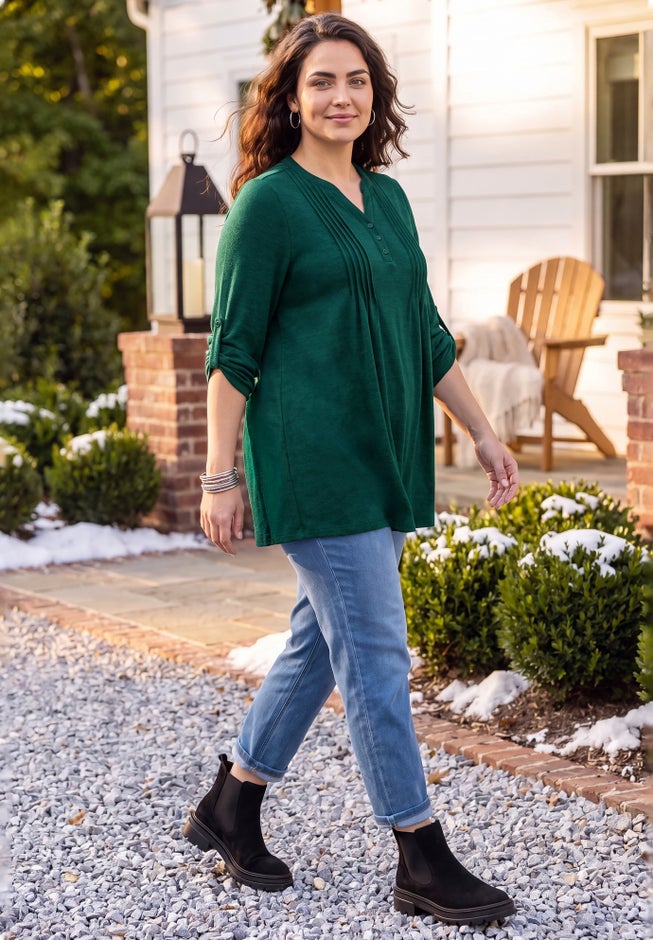 Impossibly Soft Half-Button Swing Top image number 2