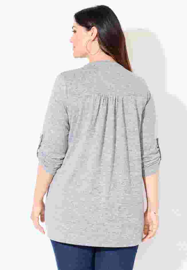Impossibly Soft Half-Button Swing Top image number 1