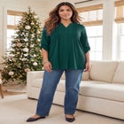Impossibly Soft Half-Button Swing Top image number 0