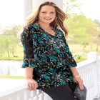 Dream Drape V-Neck Lace Trim Top image number null