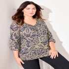 Sofia Knit Peasant Top image number null