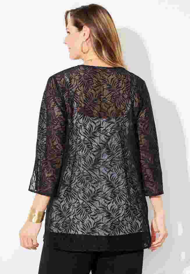 AnyWear Lace Cardigan image number 1