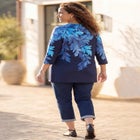 V-Neck Placement Print Top image number null