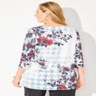 V-Neck Placement Print Top image number null