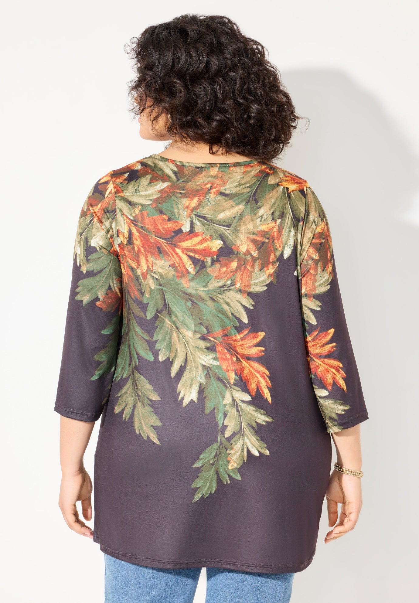 V-Neck Placement Print Top image number 1