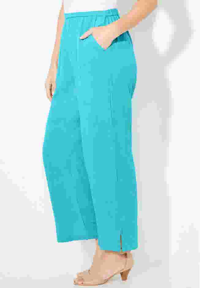 AnyWear Pucker Cotton Wide Leg Pant image number 2