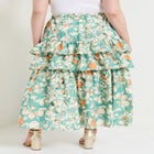 Poplin Tiered Midi Skirt image number null