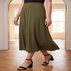 Soft Ease Cotton Knit Swing Skirt image number 0