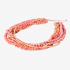 Wood & Glass Beaded Layered Necklace image number null