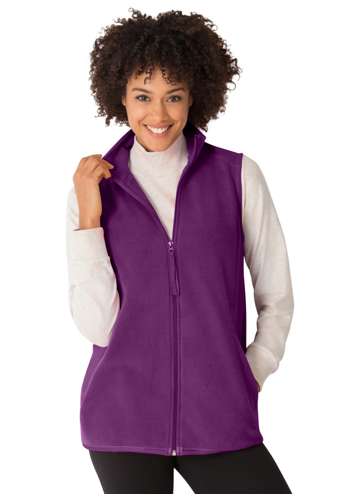 Zip-Front Microfleece Vest image number 0