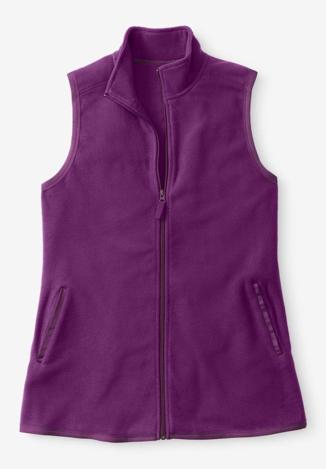 Zip-Front Microfleece Vest image number 3