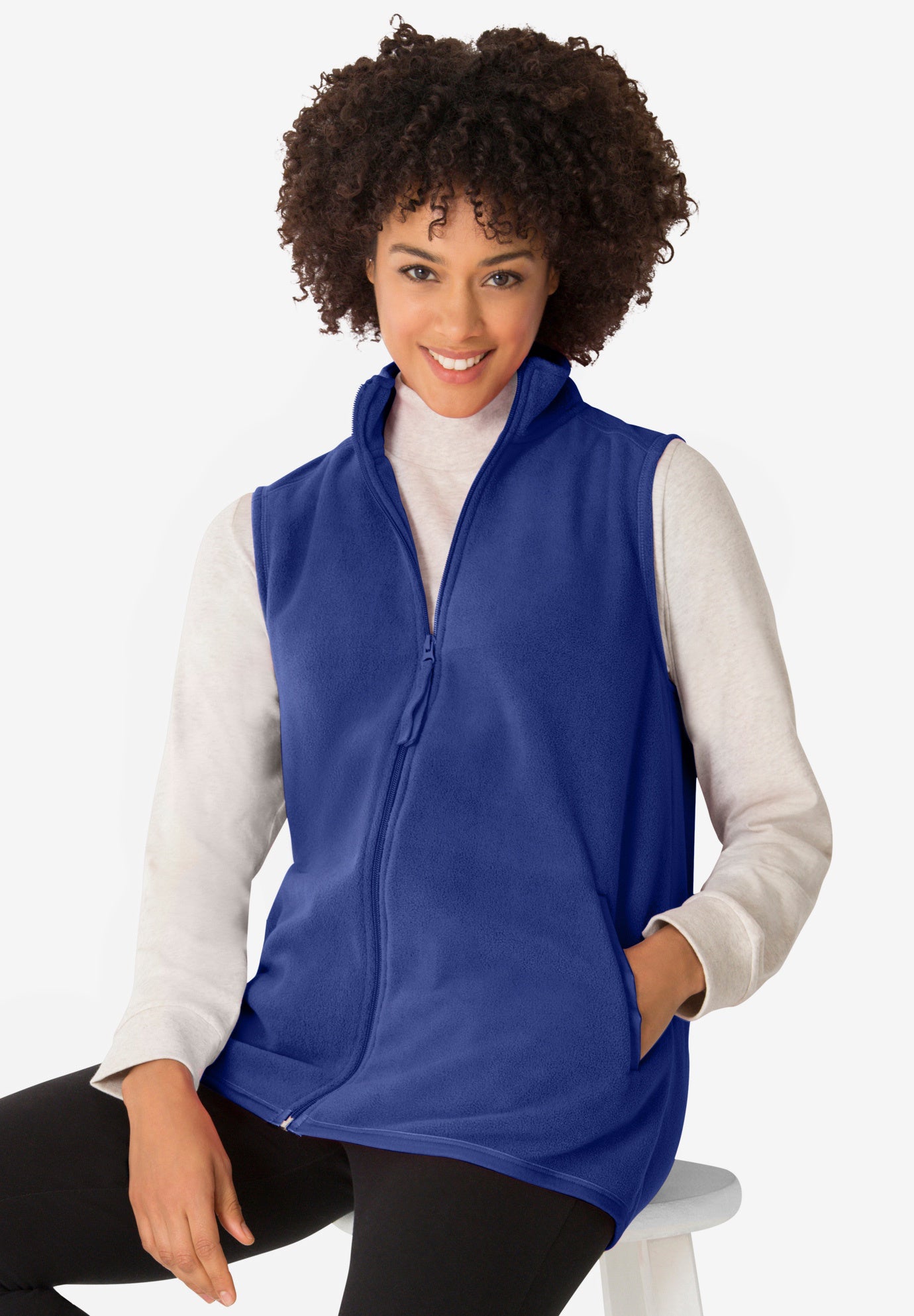 Zip-Front Microfleece Vest image number 0
