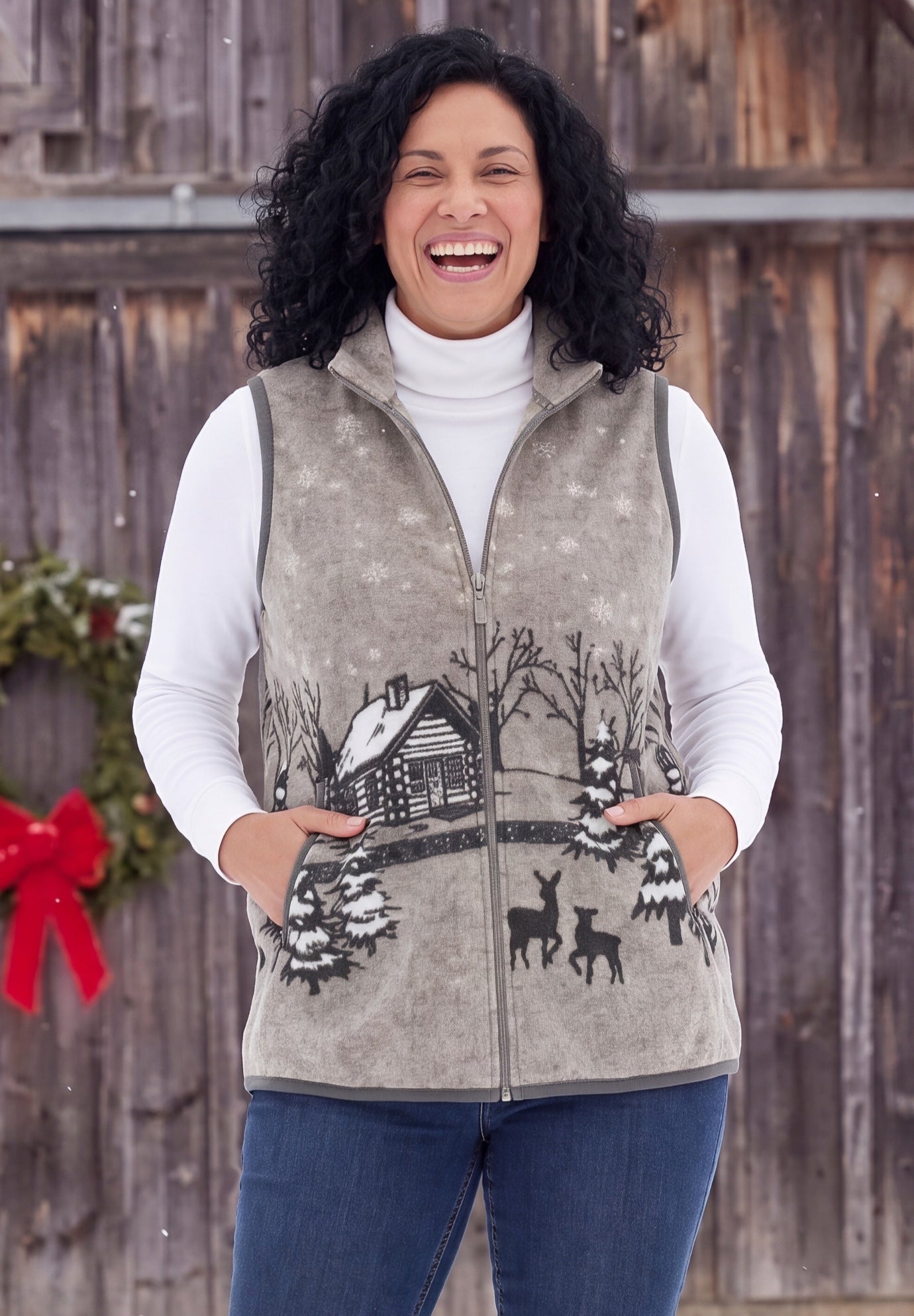 Zip-Front Microfleece Vest image number 0
