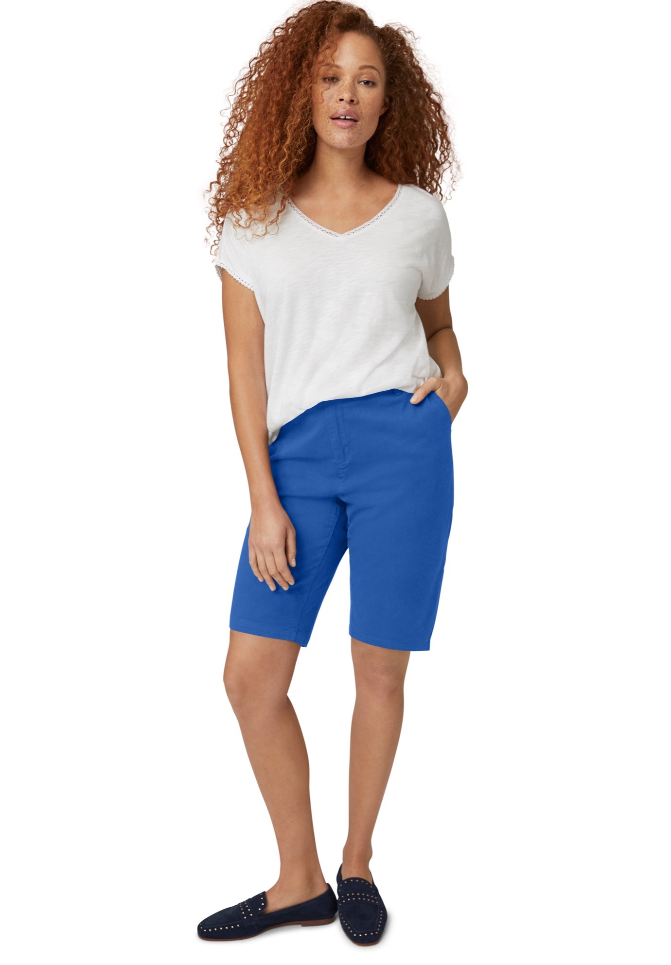Stretch Chino Mid-rise Bermuda Shorts image number 0