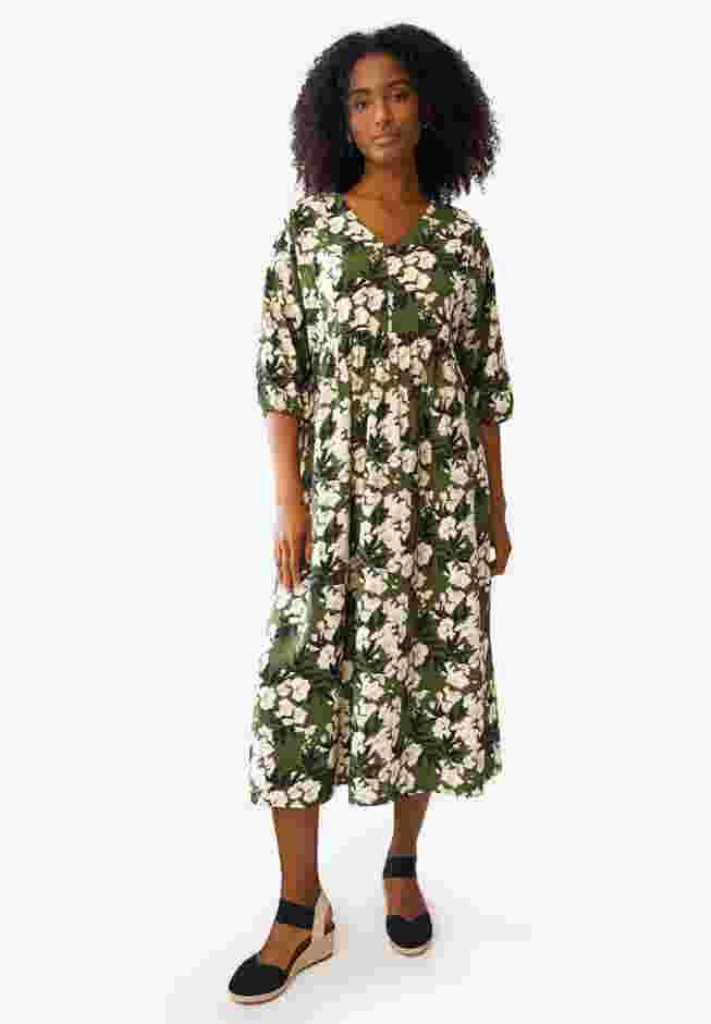Blouson Sleeve Empire Midi Dress image number 0