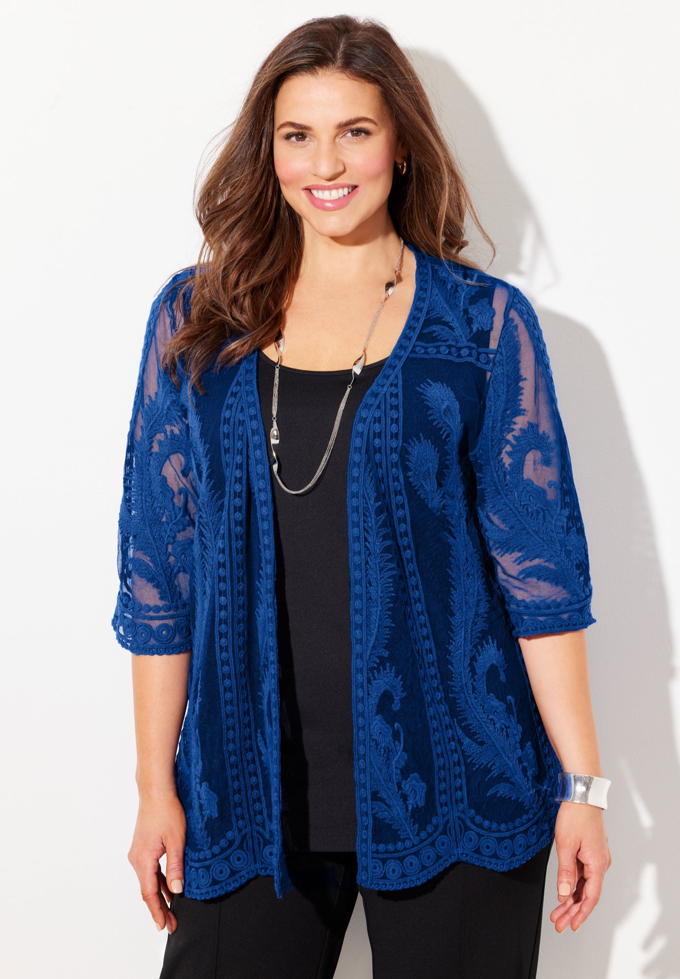 Mesh Crochet Cardigan image number 0