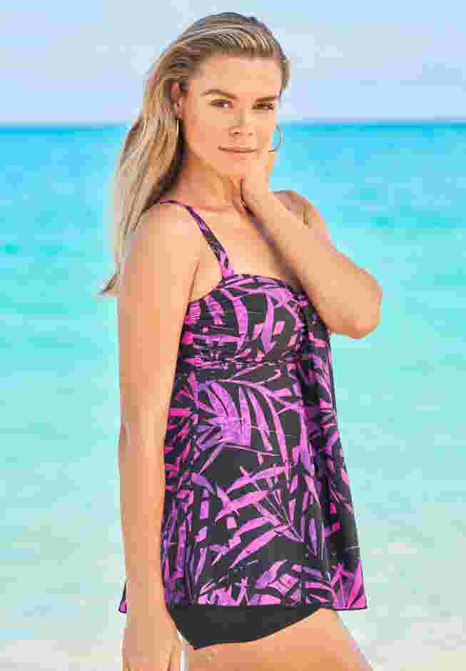 Flyaway Tankini Top with Bust Support  image number 2
