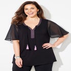 Flutter Sleeve Peasant Top image number null