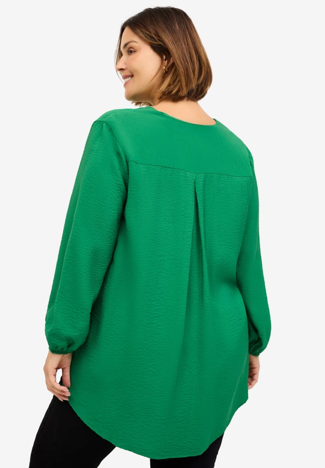 Long Sleeve Inverted Pleat Tunic image number null