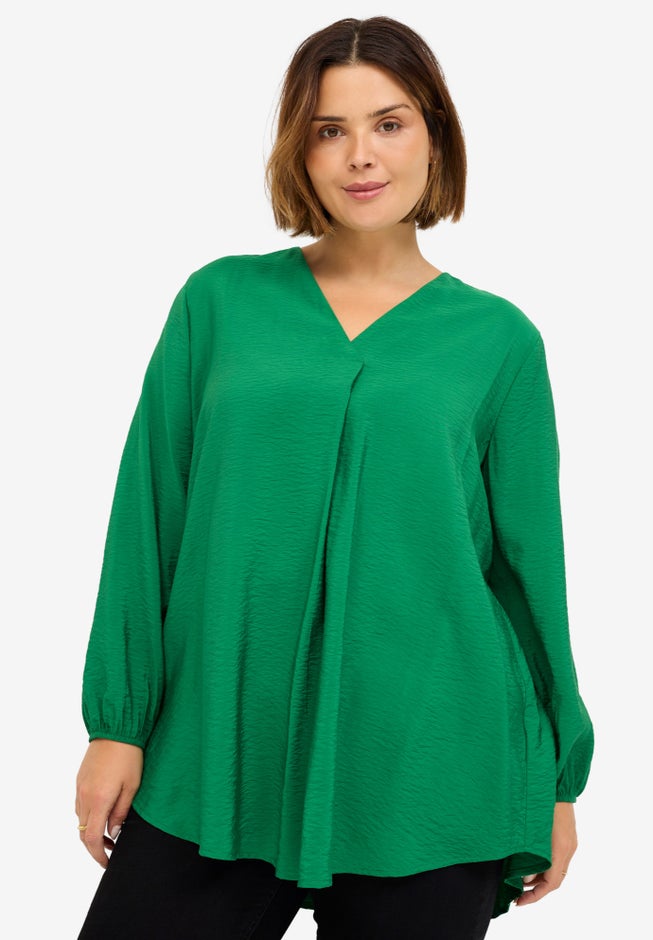Long Sleeve Inverted Pleat Tunic image number null