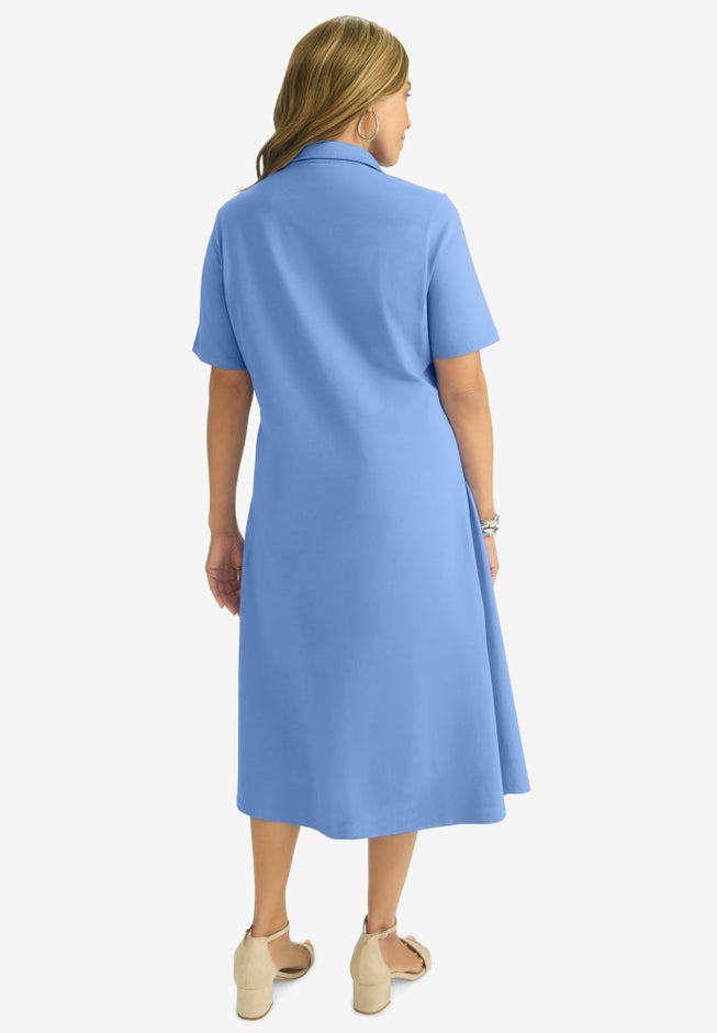 Notch Neck Midi Dress image number null