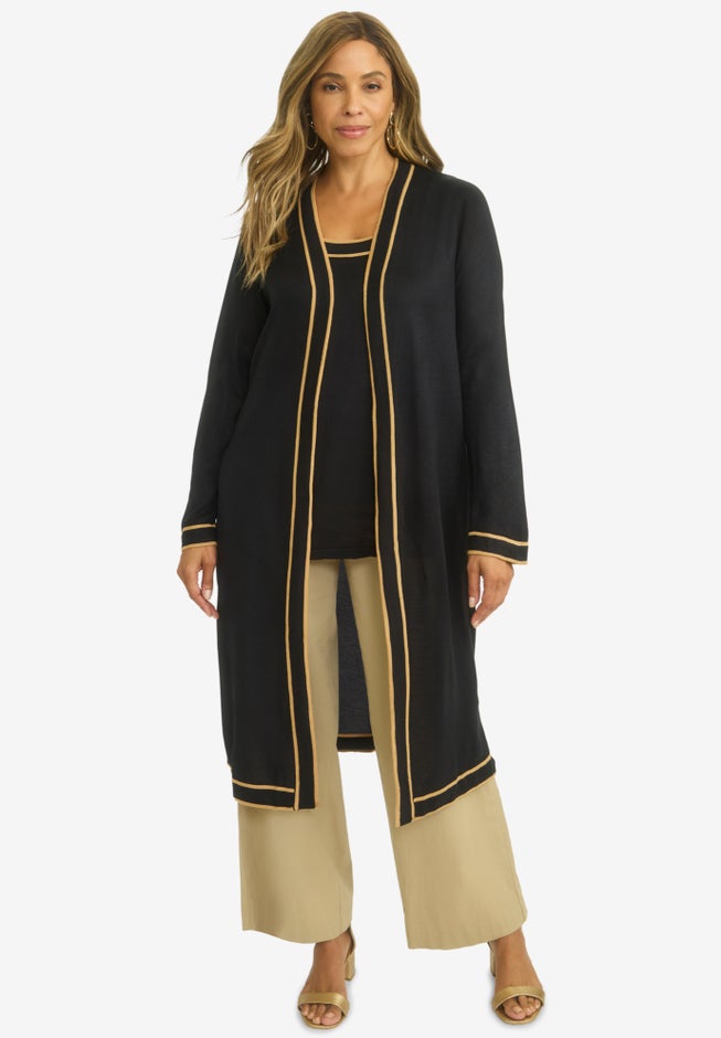 Tipped Duster Cardigan image number 0