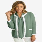 Tipped Boxy Cardigan image number null