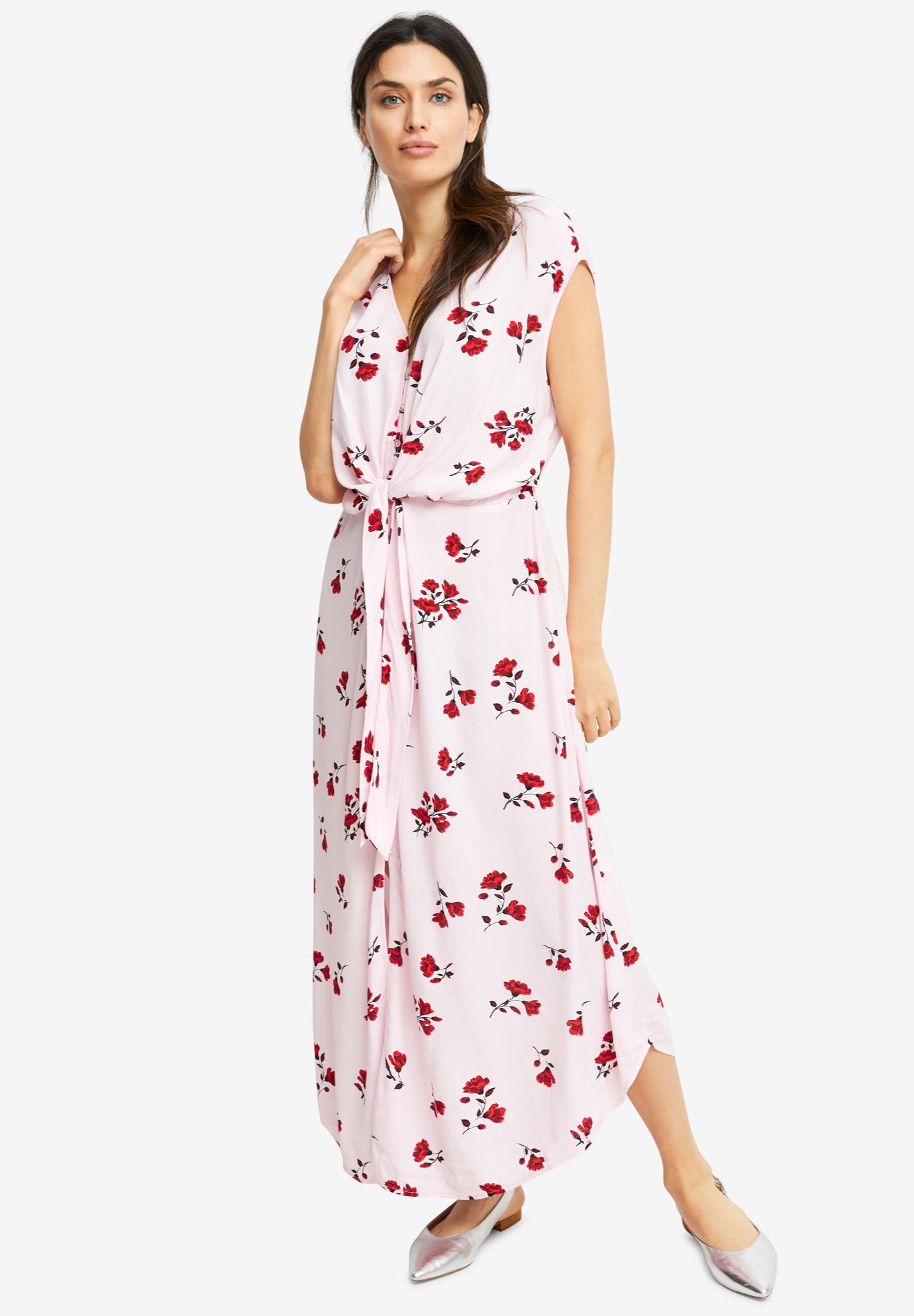 Tie-Front Maxi Dress image number 0