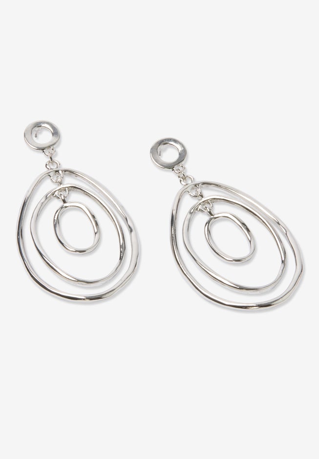 Oval Drop Earrings image number 1