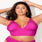 Longline Sparkle Bikini Top image number null