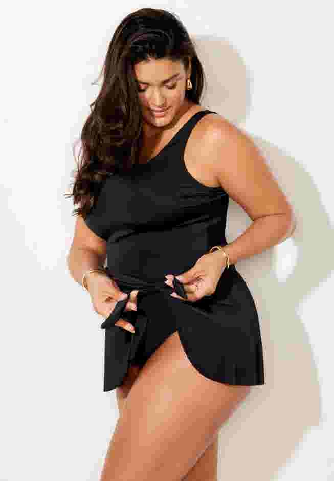 Adjustable Sarong Swimdress image number 3