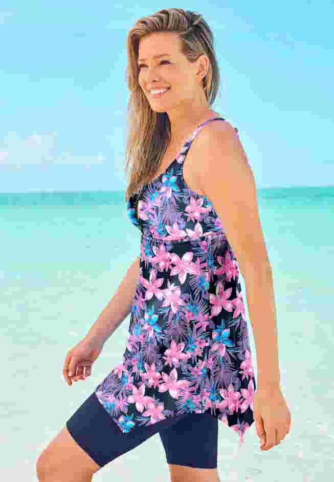 Longer-Length Tankini Top image number 2