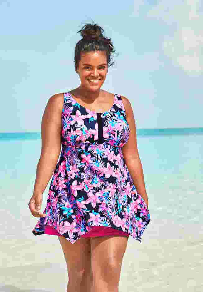 Longer-Length Tankini Top image number 0