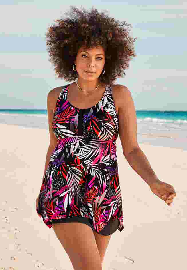 Longer-Length Tankini Top image number 0